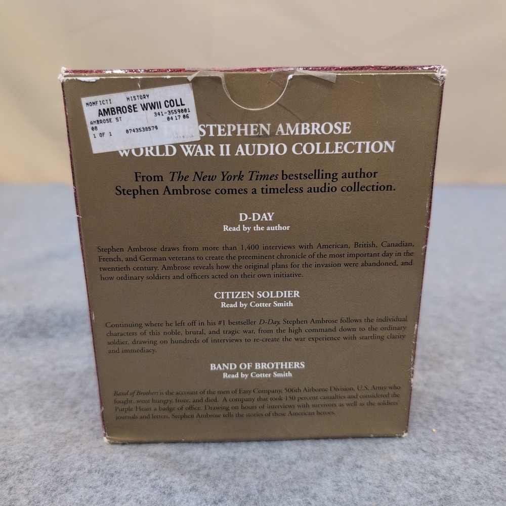 Stephen Ambrose World War II Audio Books Band of Brothers D-Day WWII Box Set - Picture 4 of 4